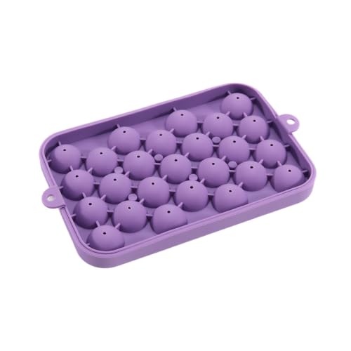 Ice Ball Tray 25-Cavity Removable Lid Included Use | Ice Ball Tray Mold for Freezer for Whiskey Bourbon Chilling Cocktails Wine 