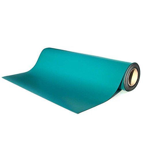 Dissipative 2 Layer Rubber Table Mat Roll, Green, 24" x 50' x .080