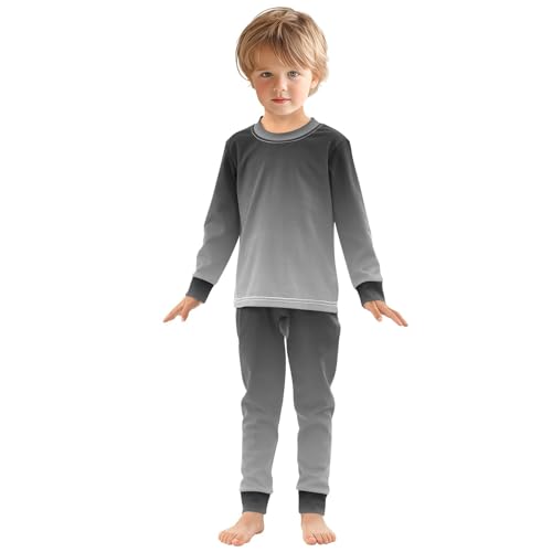 Black Grey Long Sleeve Pajamas Set Sleepwear Jammies 2pcs Set Pjs Black Grey