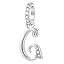 Letter G with CZ Pendant Charm