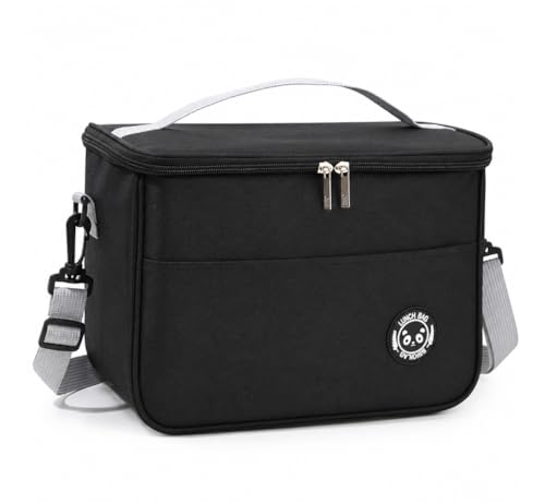 Bolsa Térmica Lancheira com Alça e Bolso Lateral, Preta