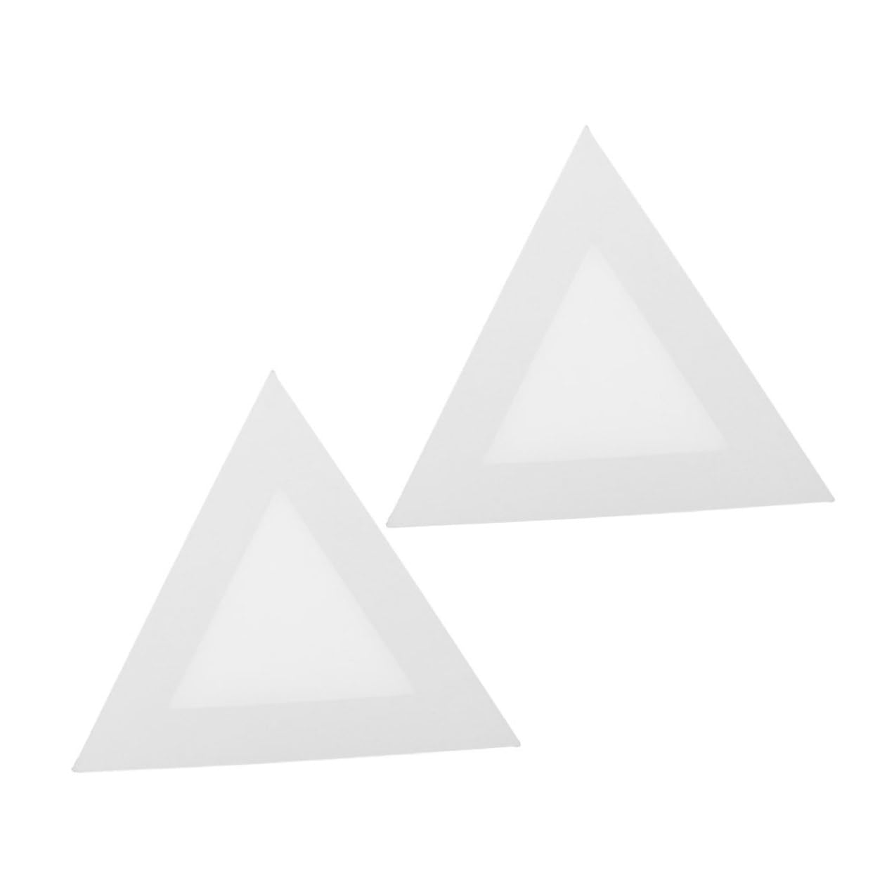 Lienzo triangular para pintar al oleo con bastidor de madera tensado y forma especial 2 uds