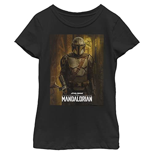T-shirt Star Wars Mandalorian fille en coton avec motif poster imprimé