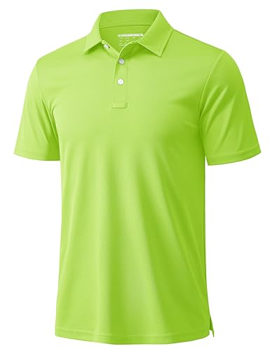 Image of MAGCOMSEN Men's Polo Shirts 3 Buttons Casual Work T Shirts Quick Dry Short Sleeve Golf Shirt Pique Jersey Outdoor Performance