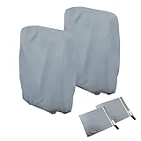 Viilich Funda para sillas plegables, con bolsa de transporte (gris)