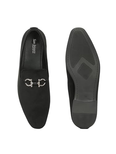 Image of San Frissco Horsebit Formal Loafers Velvet Upper Cushioned Footbed|Comfortable Fashionable Stylish Flexible for Men