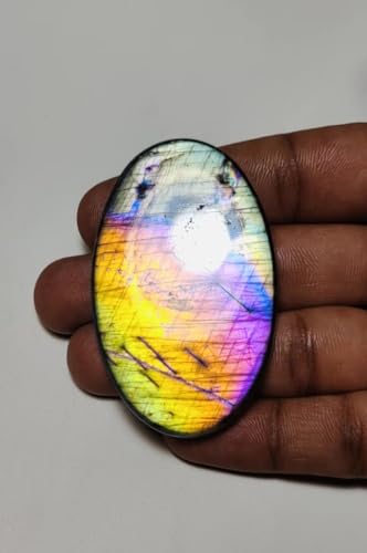 Rainbow Flash labradorite gemme 60x37x7mm fabrication de bijoux - 2