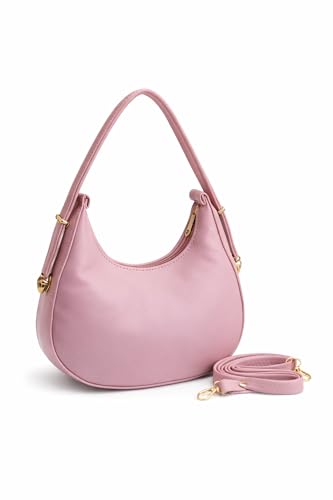 Image of Women's Shoulder & Sling Bag with Zipper Closure, Detachable Long Strap, Spacious Single Compartment Handbag for Daily & Office Use | Trendy Design