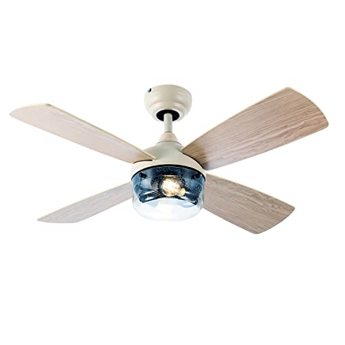 River Of Goods - 42" Remote-Controlled 2-Light Ceiling Fan - Almond #TOP28