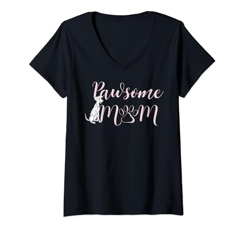 T-shirt col V Disney Perdita Pawsome Mom vêtement femme 101 Dalmatiens