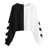 Goddesslili Crop Tops for Women Girlfriend Wife Asymmetric Heart Print Long Sleeve Sweatshirt Daily Casual Workout Gym Wear Multi Colors Available Fashion 2020