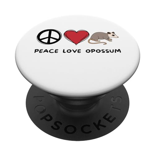 Pace, Amore Opossum Retro Carino Opossum Amante Animali Amante PopSockets PopGrip Intercambiabile