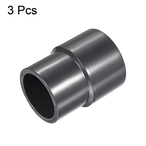Conector reductor UPVC 1-1/2" a 1-1/4" socket acoplamiento recto gris 4