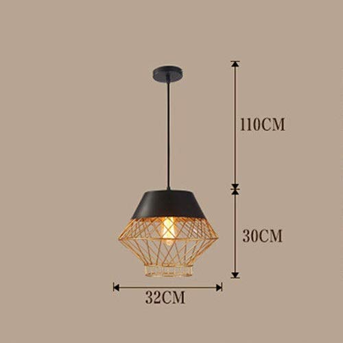 Lampe suspendue vintage cage métal pour déco plafond industrielle rétro - 6