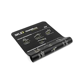 SKLZ Sport Performance Exercise Mat with Self-Guided Exercise Illustrations Black, 6 x 2-Feet x 1/4-Inch