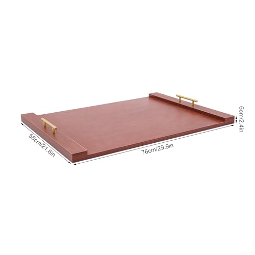 Cubierta de Estufa, Tabla Cubierta para Estufa de Gas, Tabla para Estufa con Mango, Bandeja de Madera, Bandeja de Ático, Bandeja para Servir, Tabla de Cortar para Cubrir Fregadero de Cocina, Cubiertas para Cocina (Marrón) miniatura 2