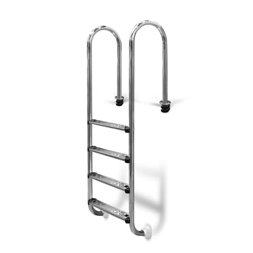 Poolleiter Edelstahl ENG 150 cm I 4-stufig I V2A Leiter