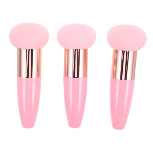 FOMIYES 3 Piezas Esponja de Maquillaje con Forma de Hongo Mango para Aplicar Base de Maquillaje Polvos y Rubor Cara de Mujer