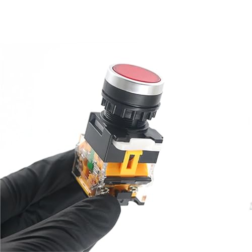 Interruptor de botón negro de 2 posiciones LA38 ideal para tableros de control 5