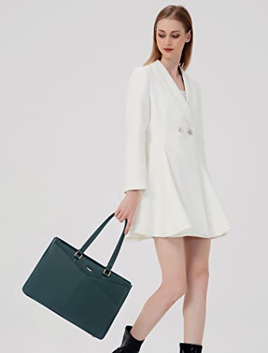 LOVEVOOK Laptop Bag for Women 15.6 Inch Tote Bags Waterproof Leather Briefcase Computer Women Business Office Work Bag