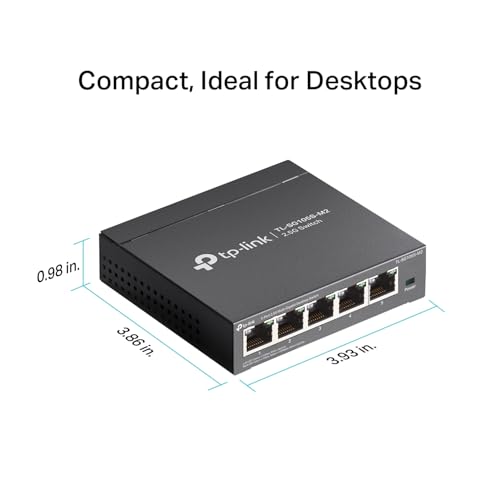 Image of TP-Link TL-SG105S-M2 | 5-Port 2.5G Multi-Gigabit Unmanaged Network Switch, Ethernet Splitter | 2.5G Bandwidth | Plug & Play | Desktop /Wall-Mount | Fanless Metal Design | Limited Lifetime Protection