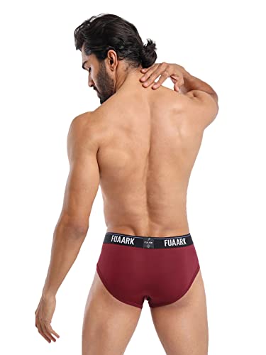 Image of FUAARK Men's Underwear Micro Modal Brief with Stretchy Fabric, Anti-Bacterial and Anti-Roll Waistband