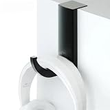 Headphone Headset Hanger Universal Headphone Holder Wall Hook Monitor Earphone Stand Headphones Stand Holder for All Headphones (Black)