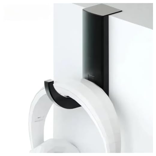Headphone Headset Hanger Universal Headphone Holder Wall Hook Monitor Earphone Stand Headphones Stand Holder for All Headphones (Black)