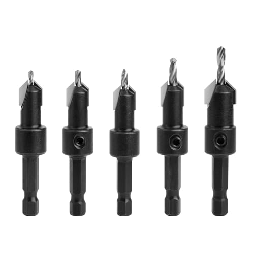 Foret À Fraiser À Poignée Hexagonale, Foret Étagé À Vis Supérieure, Foret À Fraiser Pour Le Travail Du Bois, Tête En Alliage De Vis Autotaraudeuse, Foret Étagé À Bois