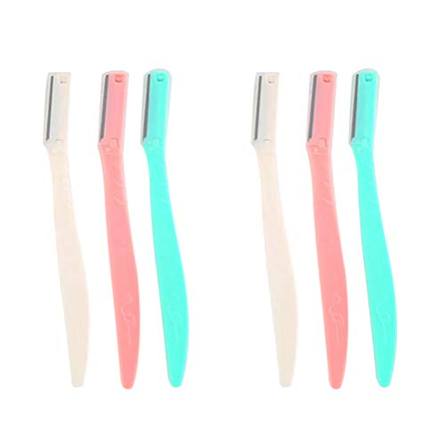 3/6/9 pcs Eyebrow Razor and Facial Razor with Precision Cover, Touch-Up Multipurpose Exfoliating Dermaplaning Tool, Multipurpose Eyebrow Trimmer Remover Tools
