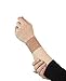 Forgotten Cotton Short Lace Wrist Cuff Bracelet Stretch for Women (Tan)