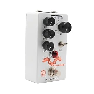 Jemora Pédale de phaser pour guitare électrique Effets de guitare Pédale de fréquence, profondeur, contrôle de niveau True Bypass Tone Toggle Swtich Coque en métal DC 9 V 6,35 mm Interface - Les Beatles, Paul McCartney, John Lennon, RIngo Starr, George Harrison
