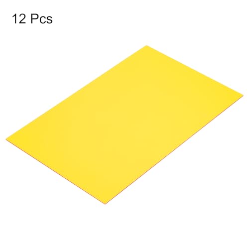 Image of MECCANIXITY ABS Engraving Double Color Sheet 7x11inch Yellow /Red for Badge, Sign, DIY Carving Pack of 12