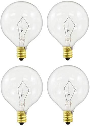 EFP Replacement Bulb for Large Scentsy Plug in Nightlight Wax Warmers and Diffusers | 25 Watt, 120 Volt Dimmable Bulb with an E12 Candelabra Screw-in Base - Includes 4 Bulbs