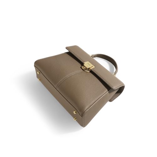 Women Genuine Leather Handbag with Adjustbale Shoulder Strap, Large Capacity Tote Crossbody Bag3