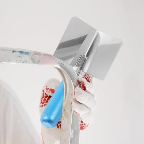 Image of Serplex 2Pcs Drywall Corner Tool Set, 3 Inch Drywall Outside Corner Trowel and Inside Corner Trowel, Stainless Steel Sheetrock External Corner Trowel & Internal Corner Trowel for Concrete Plastering
