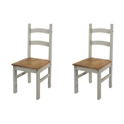 Home Source Corona Grey Pine Dining Chairs Cover
