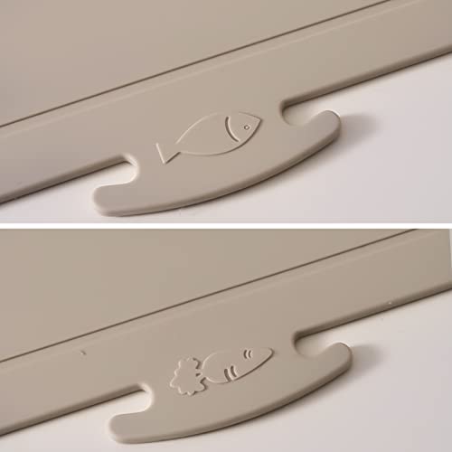 Sillymann Sanitizable Platinum Silicone Cutting Board | Double Side Use Chopping Mat, Easy To Storage | Non-Slip Thick 0.18“T, 10.4” (W) X 16.7” (L) (Cocoa Grey) #TOP3