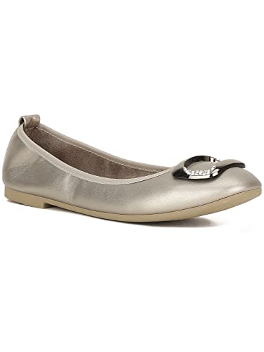 Image of Bata Women Yemaria Ballet Flat Ballerina, Grey, (5502044)