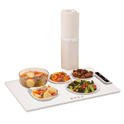 VMS Silicone Electric Warming Tray, Portable & Rollable, Adjustab...