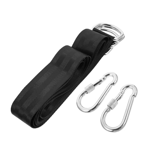 Toyvian 1 Set Tree Swing Strap Hanging Kit Durable Swing Strap for Easy Installation Trees Decks and Playgrounds Includes Carabiner for Versatile Use Any Weather