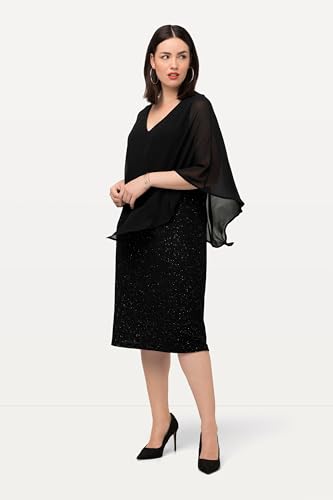 Robe double couche en mousseline Ulla Popken grande taille chic - 6