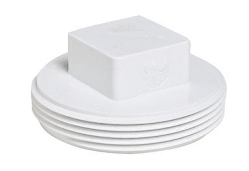 PLUG THREADED 4" PVC