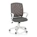 Produktbild hjh OFFICE 621980 Home-Office Drehstuhl Spring Stoff Grau Bürostuhl gepolstert mit Rollen, Netzrücken, höhenverstellbar