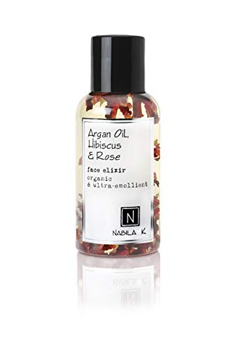 Nabila K Argan Oil, Hibiscus And Rose Face Elixir, For Face, Neck And Décolletage, All Skin Types, 2.4 Fl Oz #TOP27
