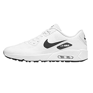 NIKE Air MAX 90G, Zapatos de Golf Hombre, Blanco/NGRO, 44.5 EU