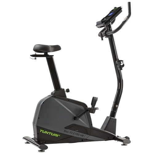 Tunturi Heimtrainer Star Fit E100 HR i + - Heimtrainer fahrrad - Hometrainer für Zuhause - 16 Widerstandsstufen - 21 Ausbildungsprogramme - mit Herzfrequenz-Sensoren - Rotierende Masse von 8 kg