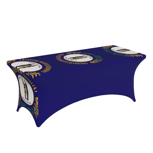 Housse de table rectangulaire élasthanne Kentucky sans pli pour buffet de fête