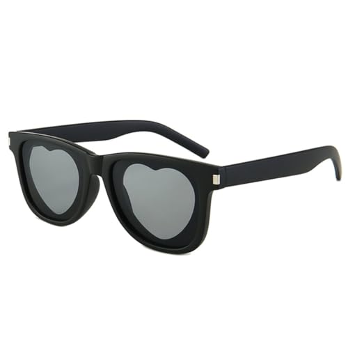 Lunettes de soleil rectangulaires MUTYNE vintage noires pour homme et femme