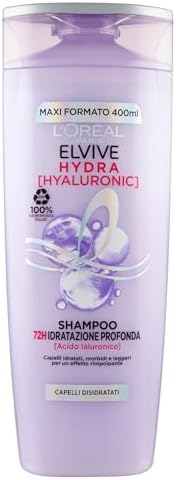  Elvive Hydra Hyaluronic 72H Deep Hydration Shampoo per capelli secchi e asciutti
| Elvive Hydra Hyaluronic 72H Deep Hyd